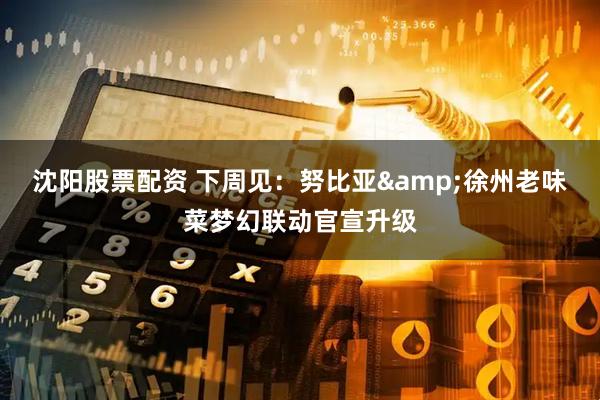 沈阳股票配资 下周见：努比亚&徐州老味菜梦幻联动官宣升级